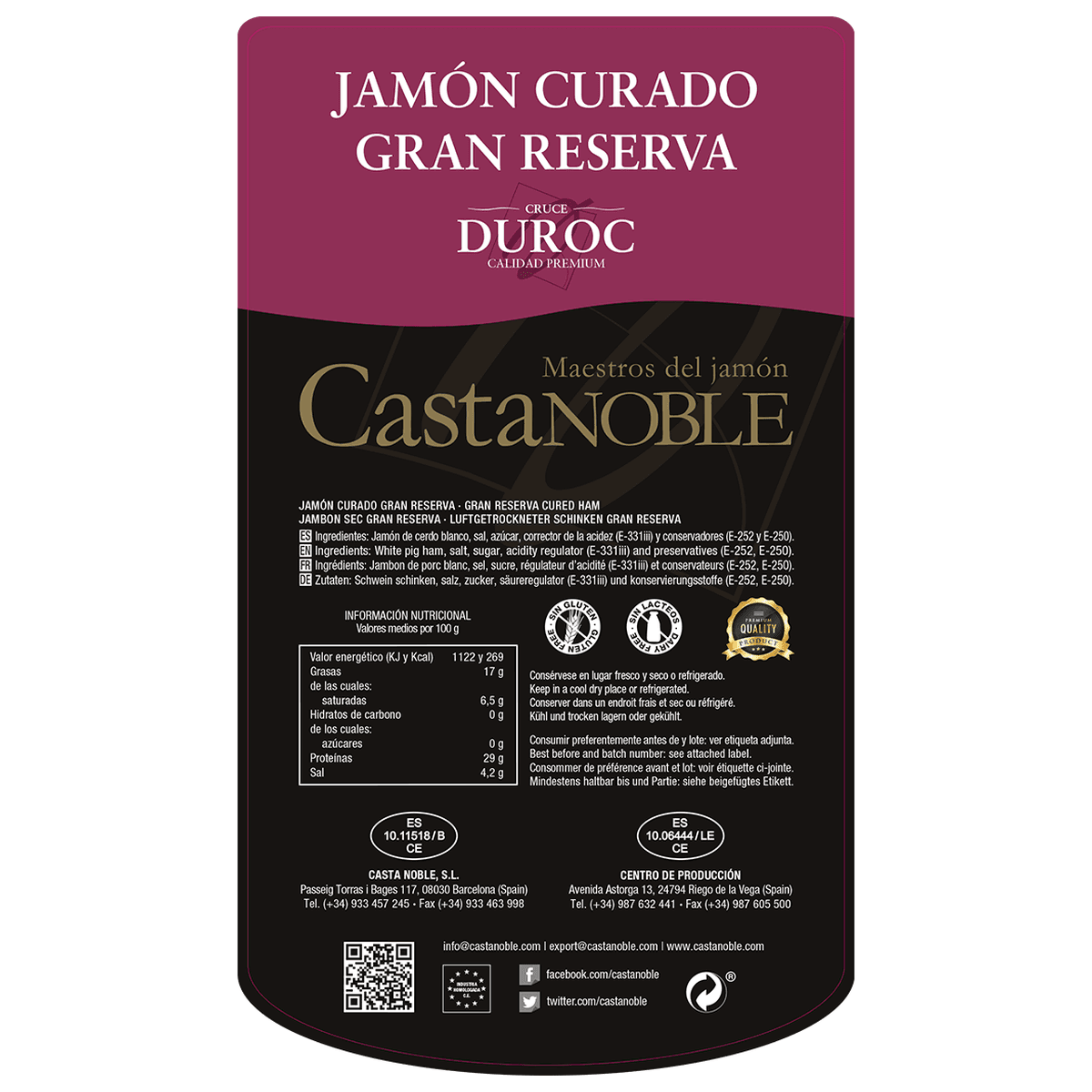 Jamón Curado Gran Reserva Cruce Duroc — imagen 5 de 5