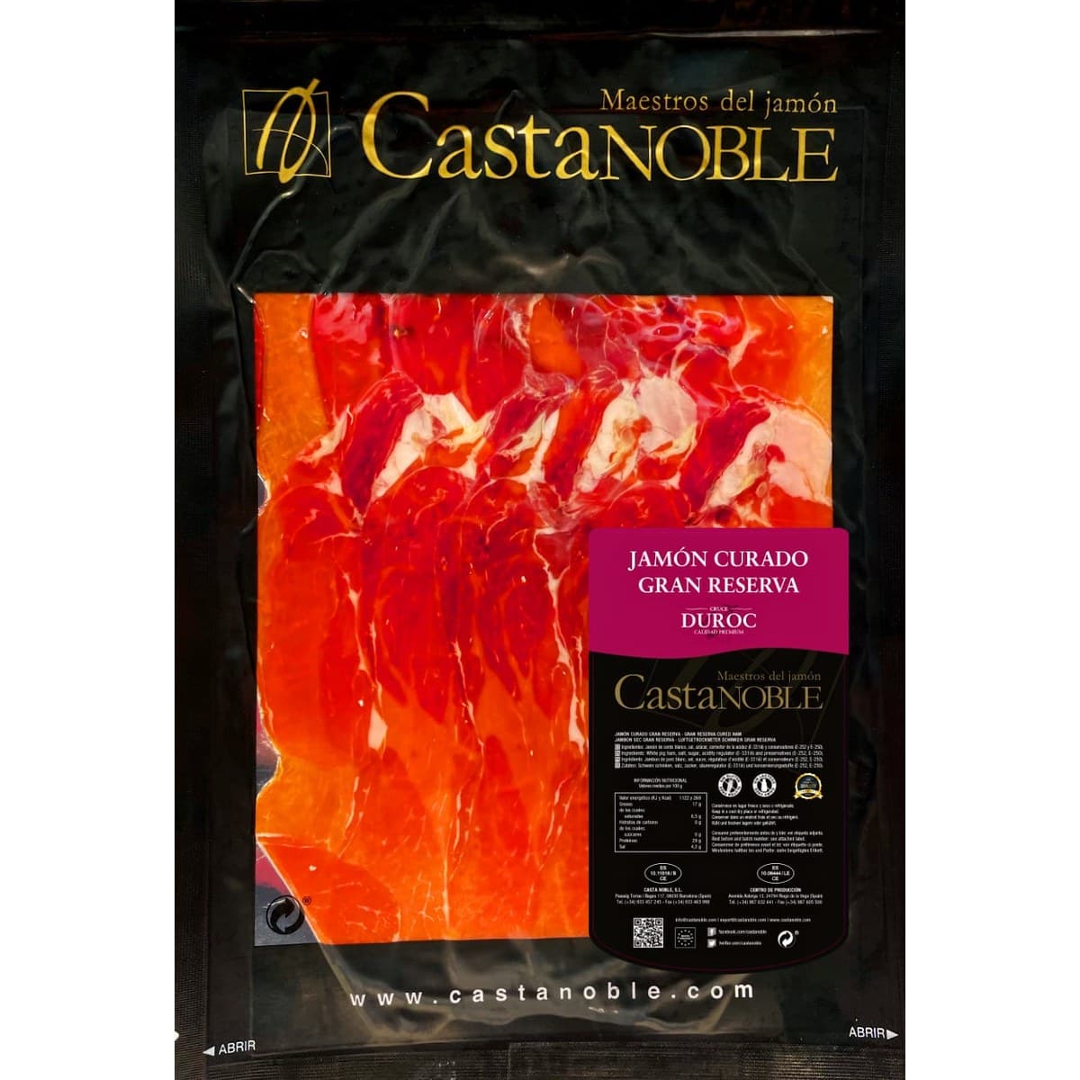 Jamón Curado Gran Reserva Cruce Duroc Loncheado — imagen 1 de 2
