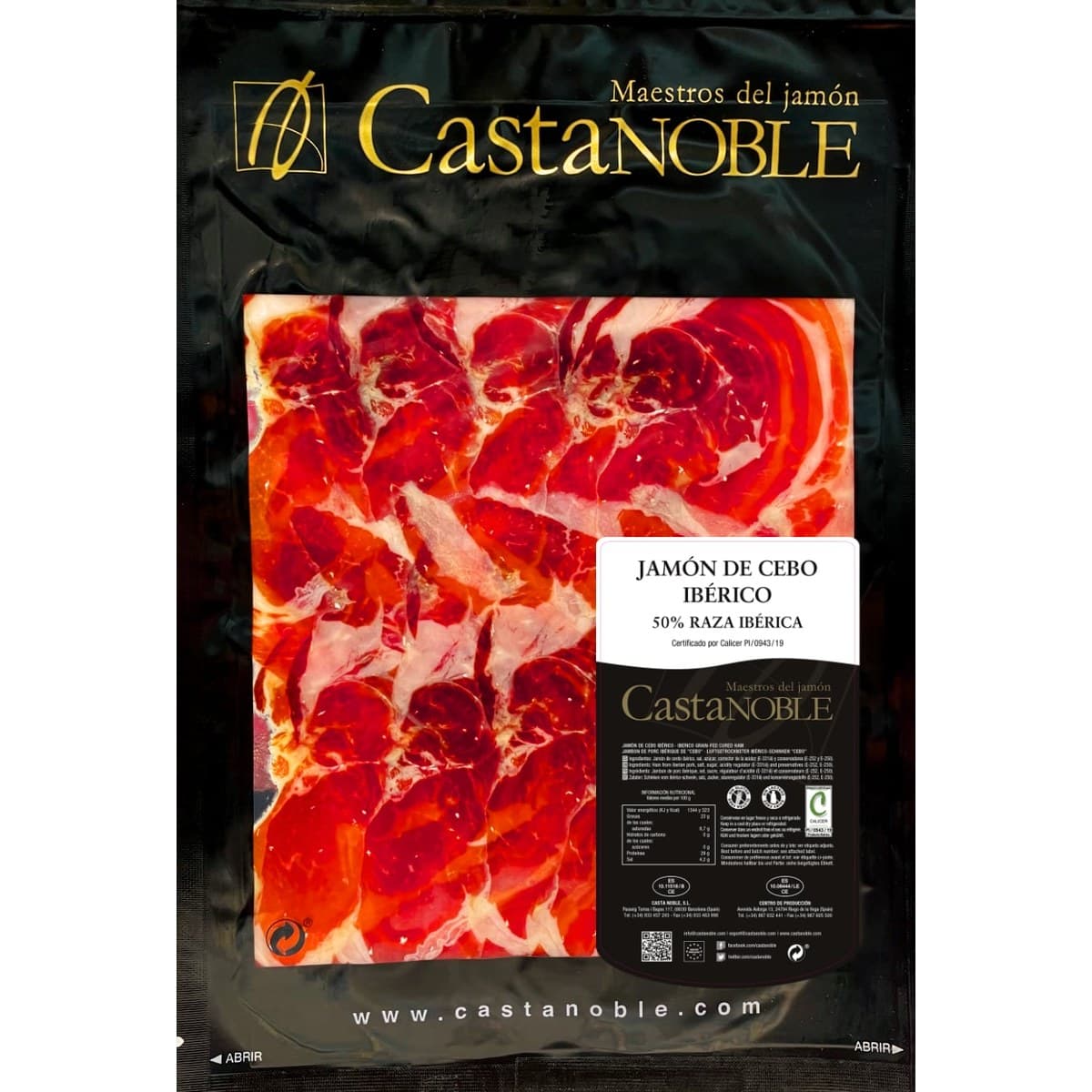 Jamón de Cebo Ibérico 50% Raza Ibérica Loncheado — imagen 1 de 2