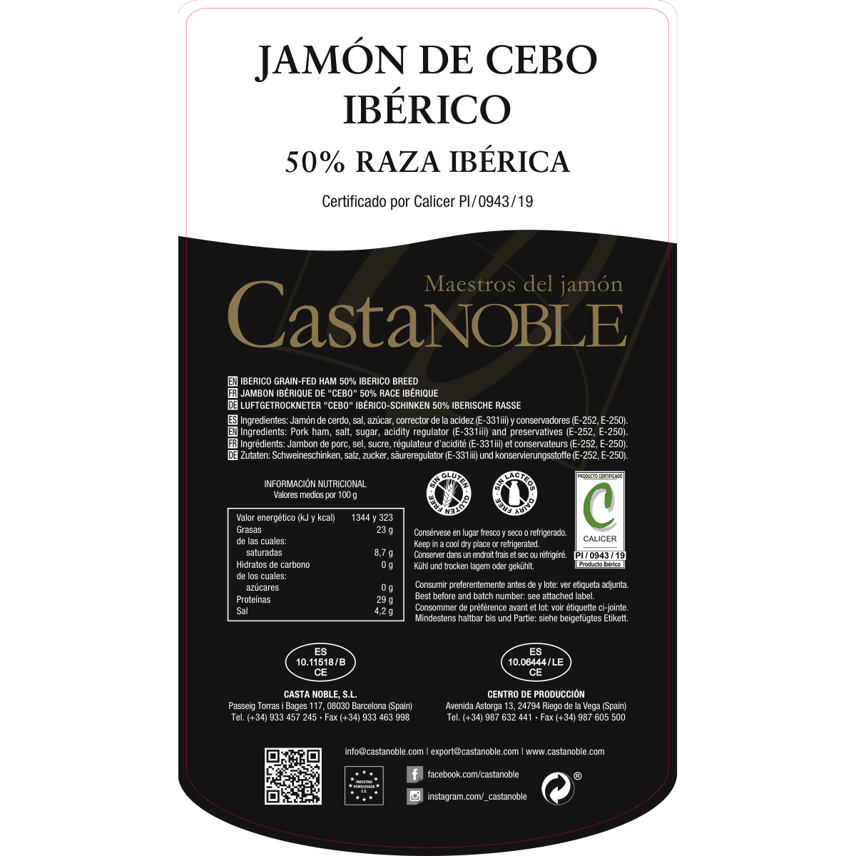 Jamón de Cebo Ibérico 50% Raza Ibérica Loncheado — imagen 2 de 2