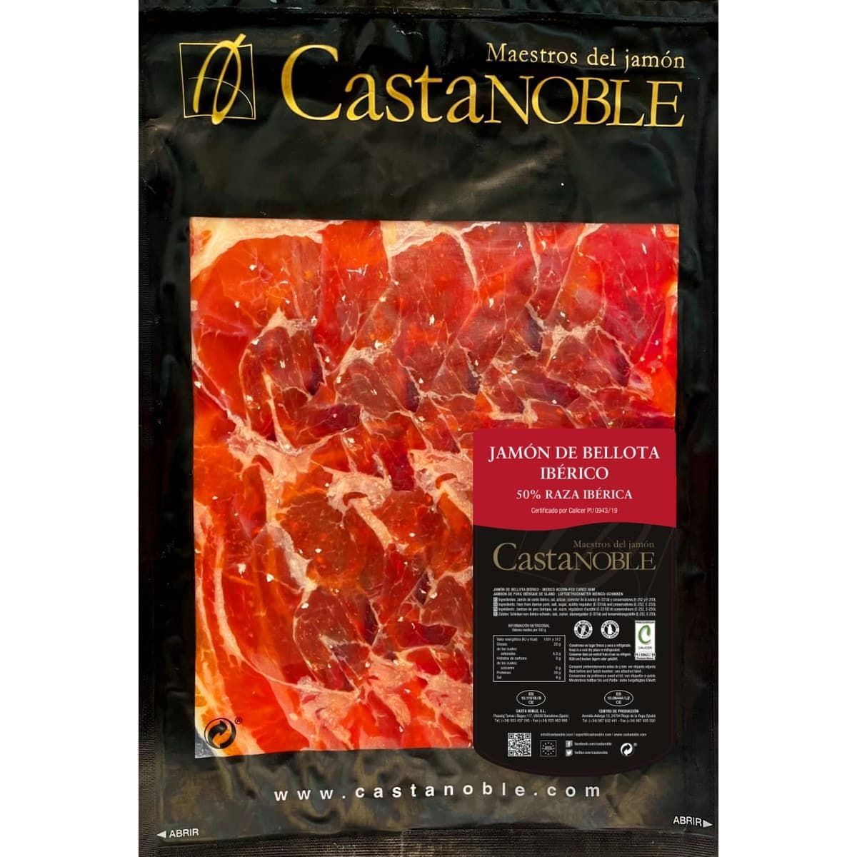 Jamón de Bellota Ibérico 50% Raza Ibérica Loncheado — imagen 1 de 2