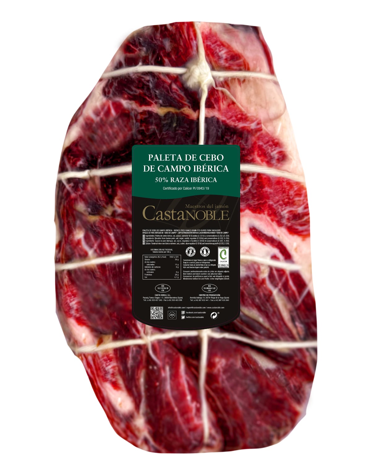 Paleta de Cebo de Campo Ibérica 50% Raza Ibérica Deshuesada